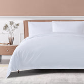 Long-staple Cotton Duvet Cover Set, 3-piece, White
